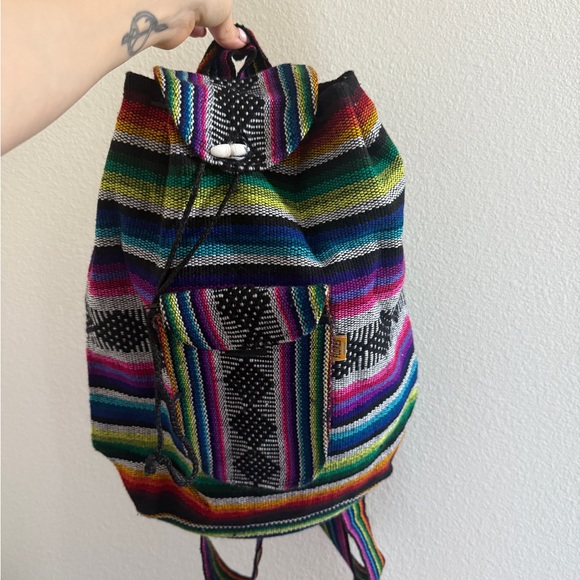 Colorful Striped Backpack - Picture 4 of 4